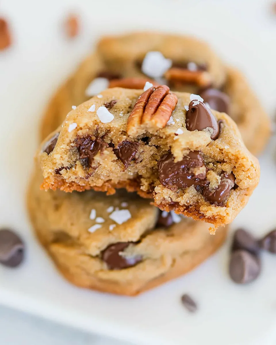 Sea Salt Browned Butter Chocolate Chip Pecan Cookies