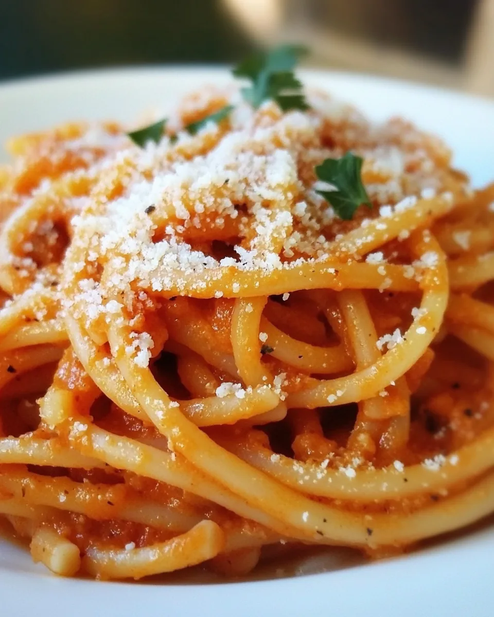 Seriously Amazing Roasted Red Pepper Pasta