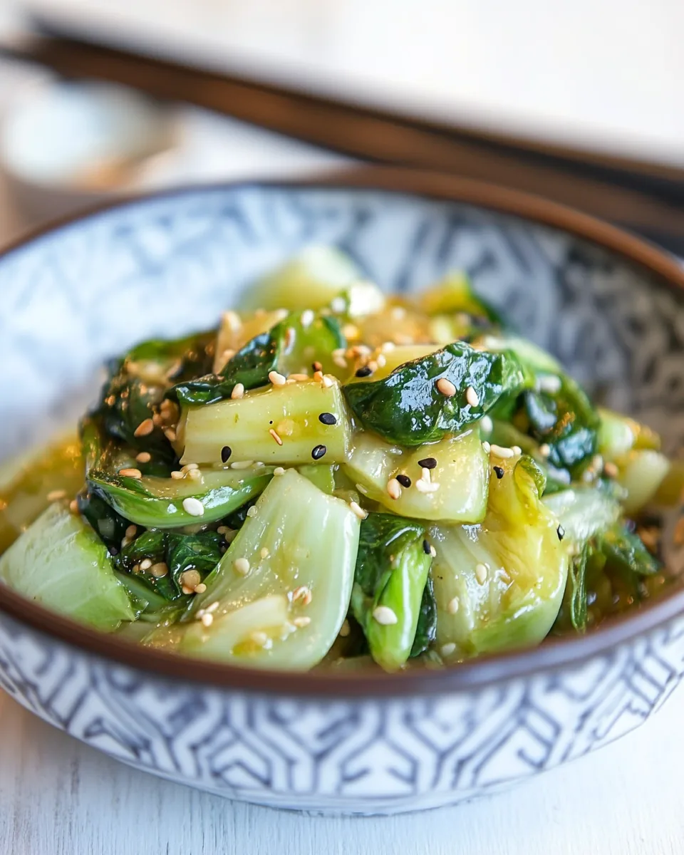 Sesame Garlic Sautéed Bok Choy