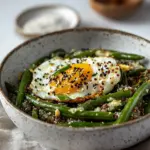 Sesame Green Beans with Quinoa and Eggs
