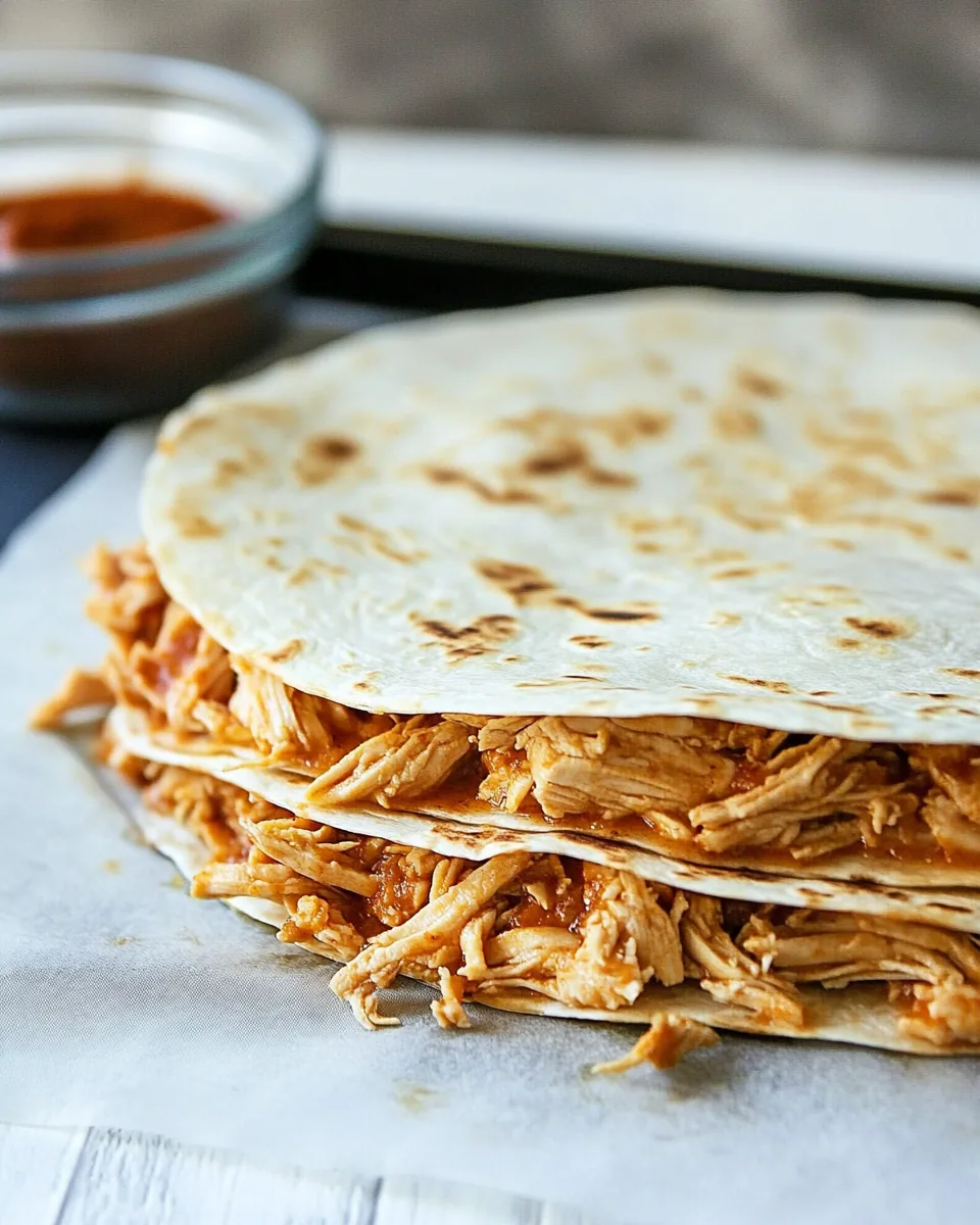 Sheet Pan Chicken Quesadillas