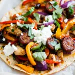 Sheet Pan Chicken Sausage Fajitas
