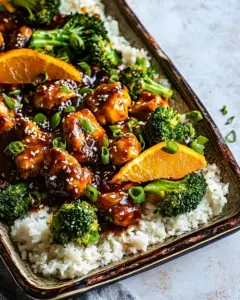 Sheet Pan Chili Ginger Orange Chicken