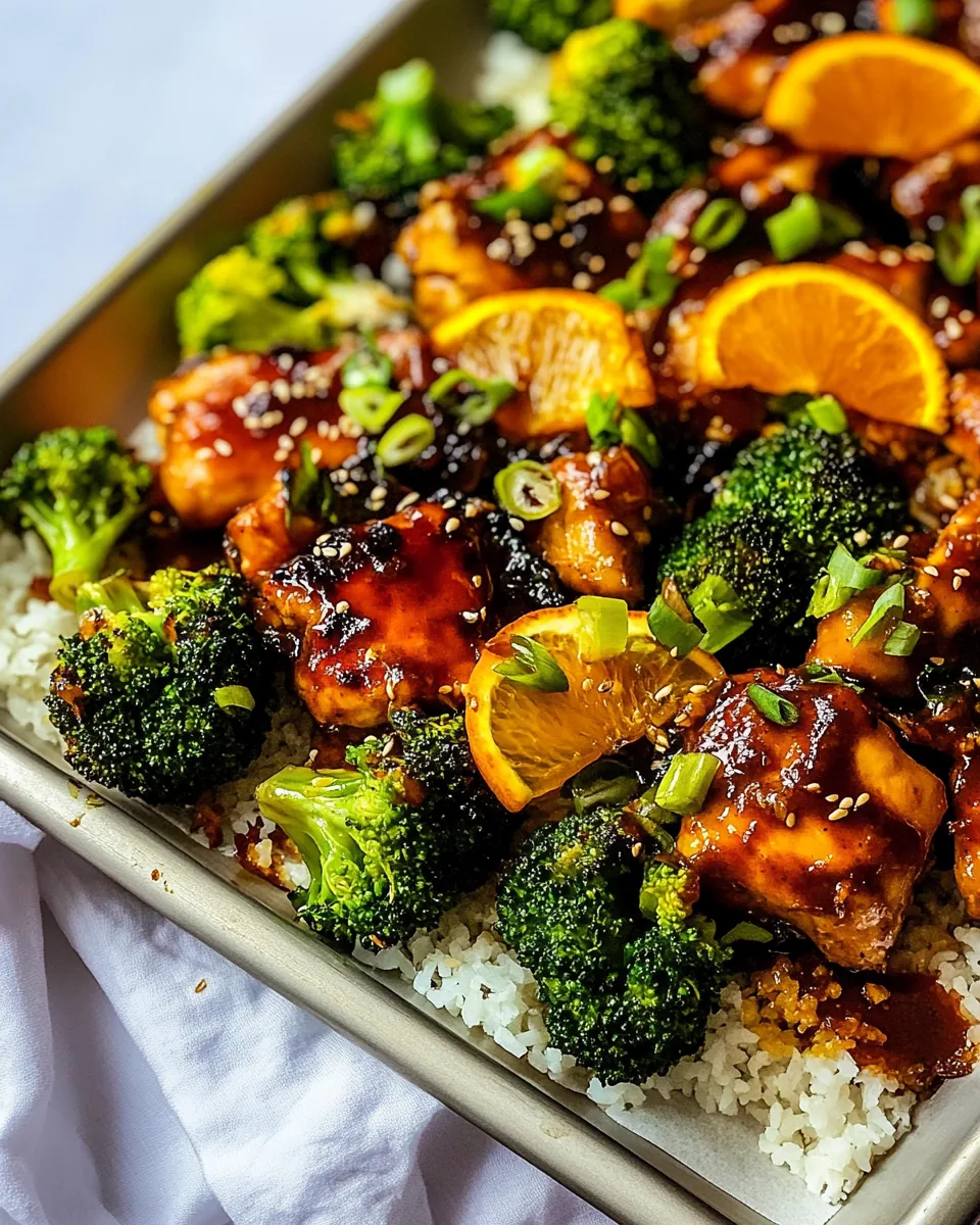 Sheet Pan Chili Ginger Orange Chicken