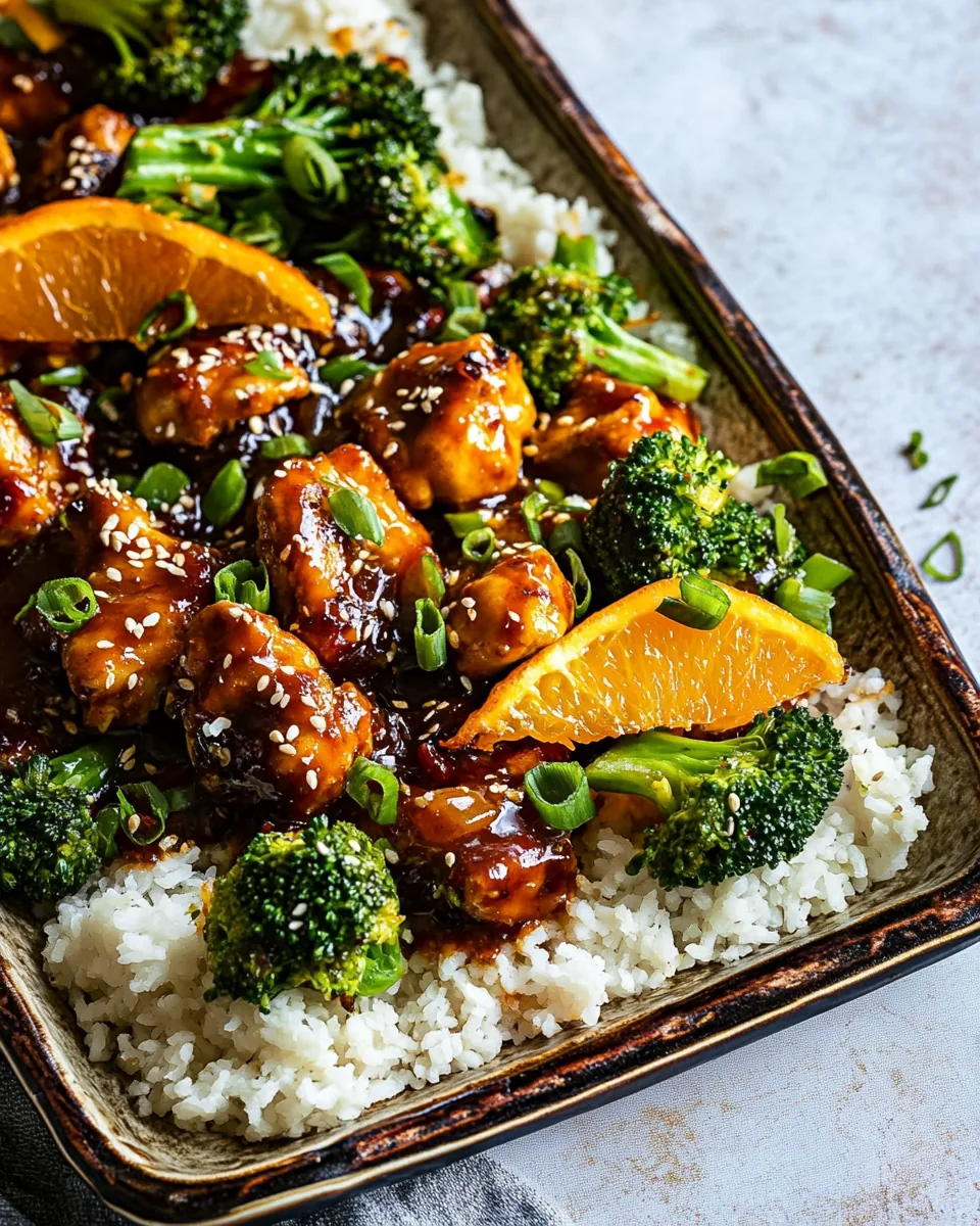 Sheet Pan Chili Ginger Orange Chicken