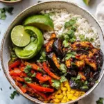 Sheet Pan Poblano Chicken Fajita Bowls