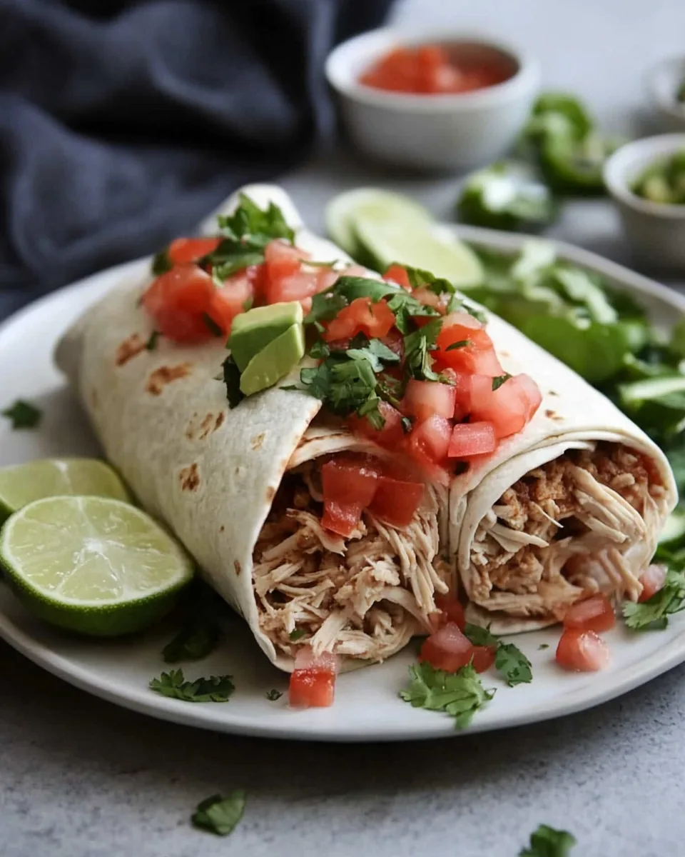 Shredded Chicken Burritos