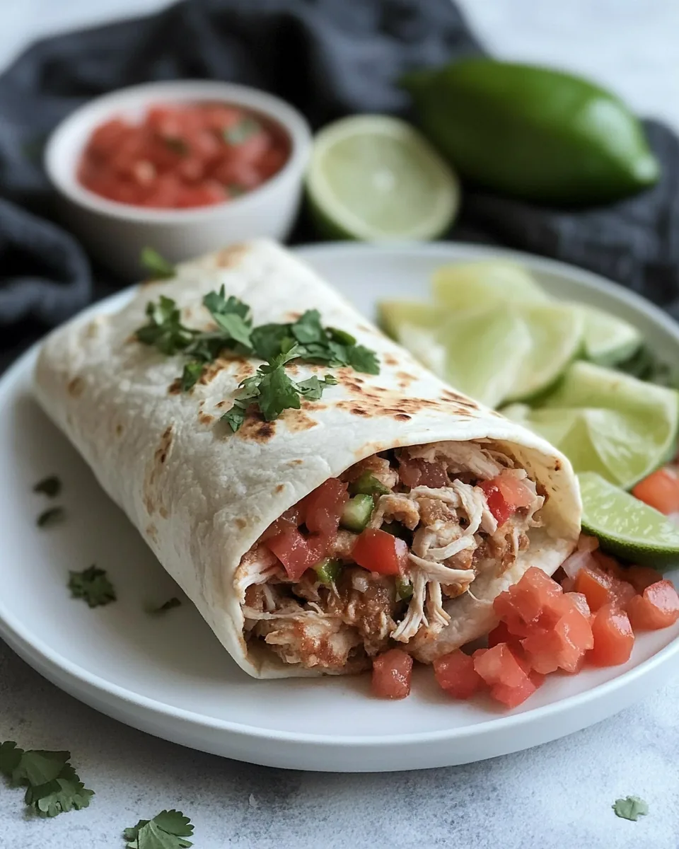 Shredded Chicken Burritos