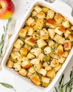 Simple Apple Sage Stuffing