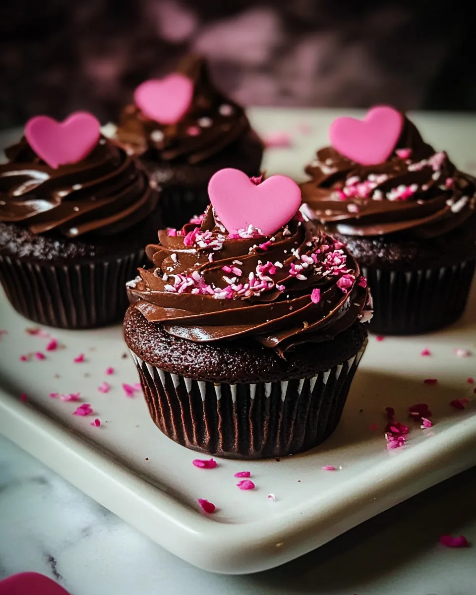 Simple Chocolate Celebration Cupcakes