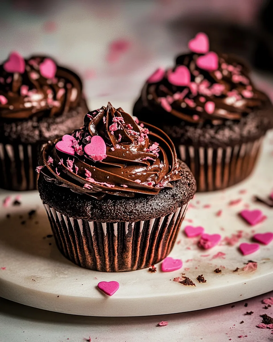 Simple Chocolate Celebration Cupcakes