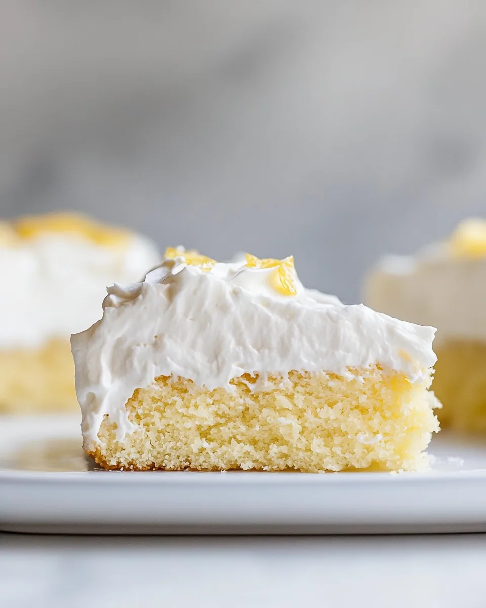Simple Lemon Tres Leches Cake