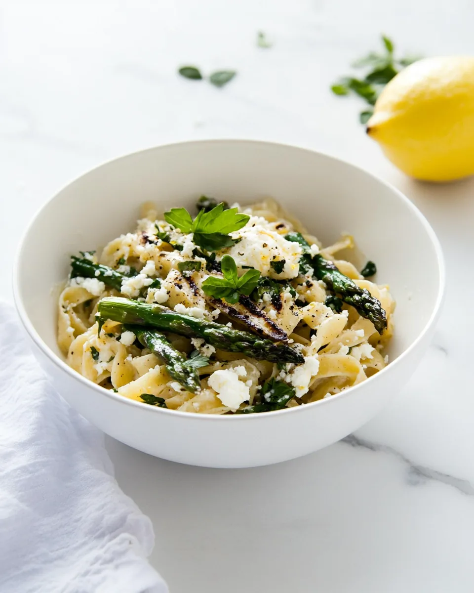 Simple Lemony Feta and Mascarpone Pasta