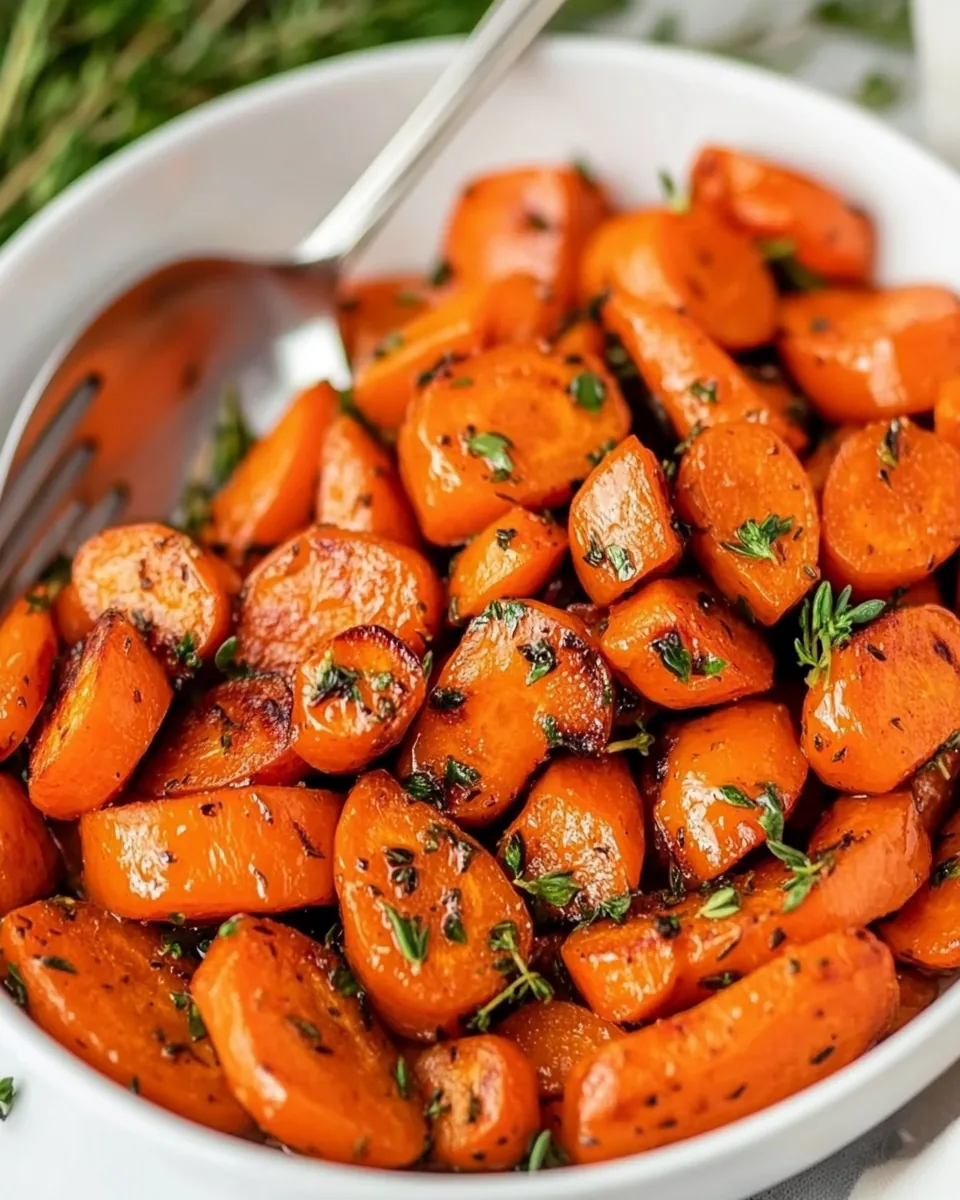 Maple Glazed Herb Roasted Carrots