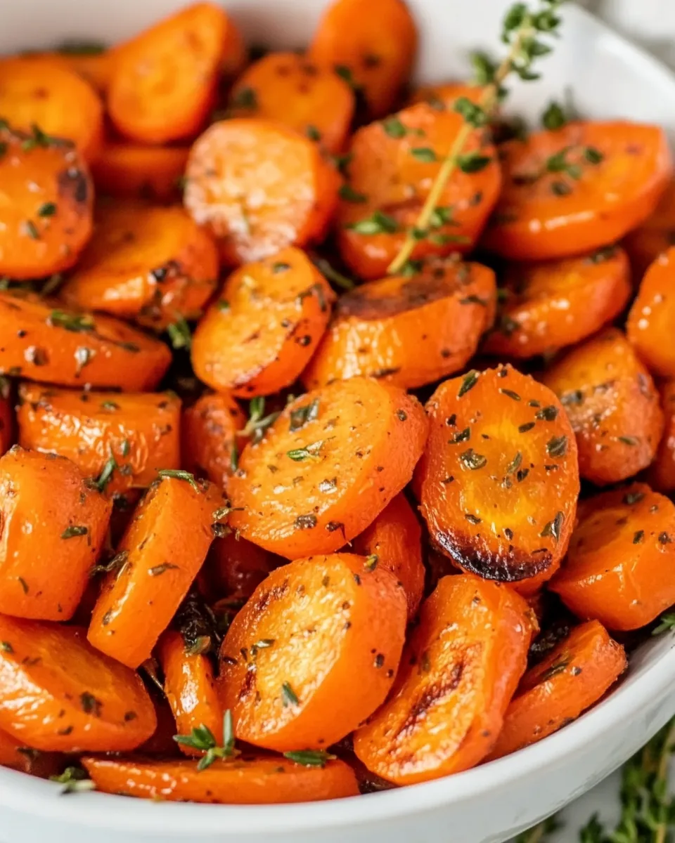 Maple Glazed Herb Roasted Carrots