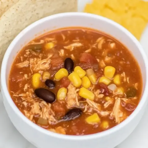 Simple Slow Cooker Chicken Taco Soup