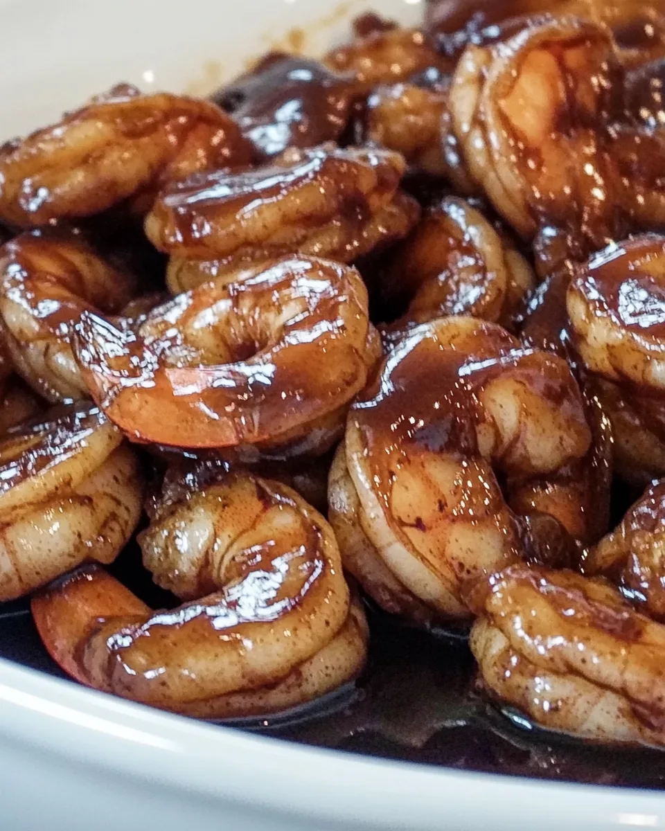 Skillet Cooked BBQ Glazed Shrimp