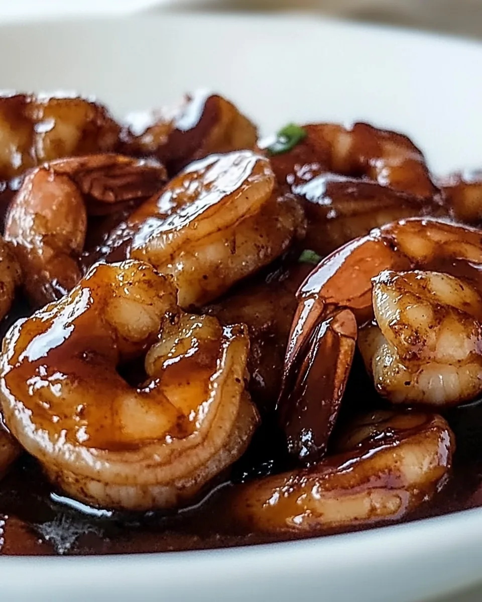 Skillet Cooked BBQ Glazed Shrimp