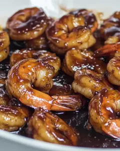 Skillet Cooked BBQ Glazed Shrimp