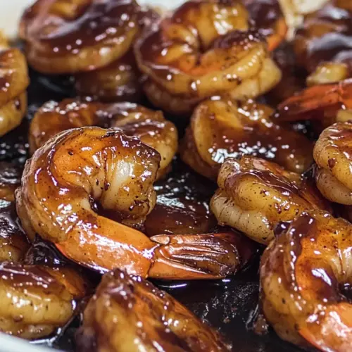 Skillet Cooked BBQ Glazed Shrimp