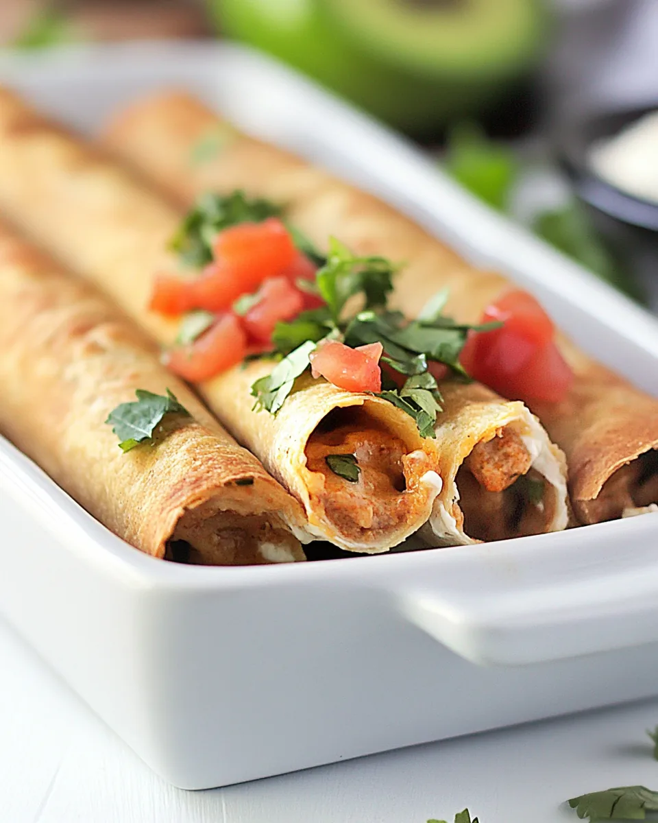 Skinny Baked Cream Cheese Taquitos