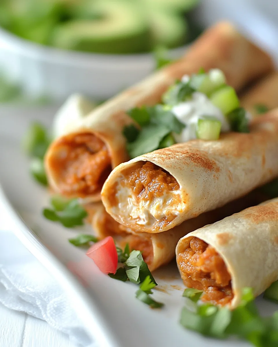 Skinny Baked Cream Cheese Taquitos