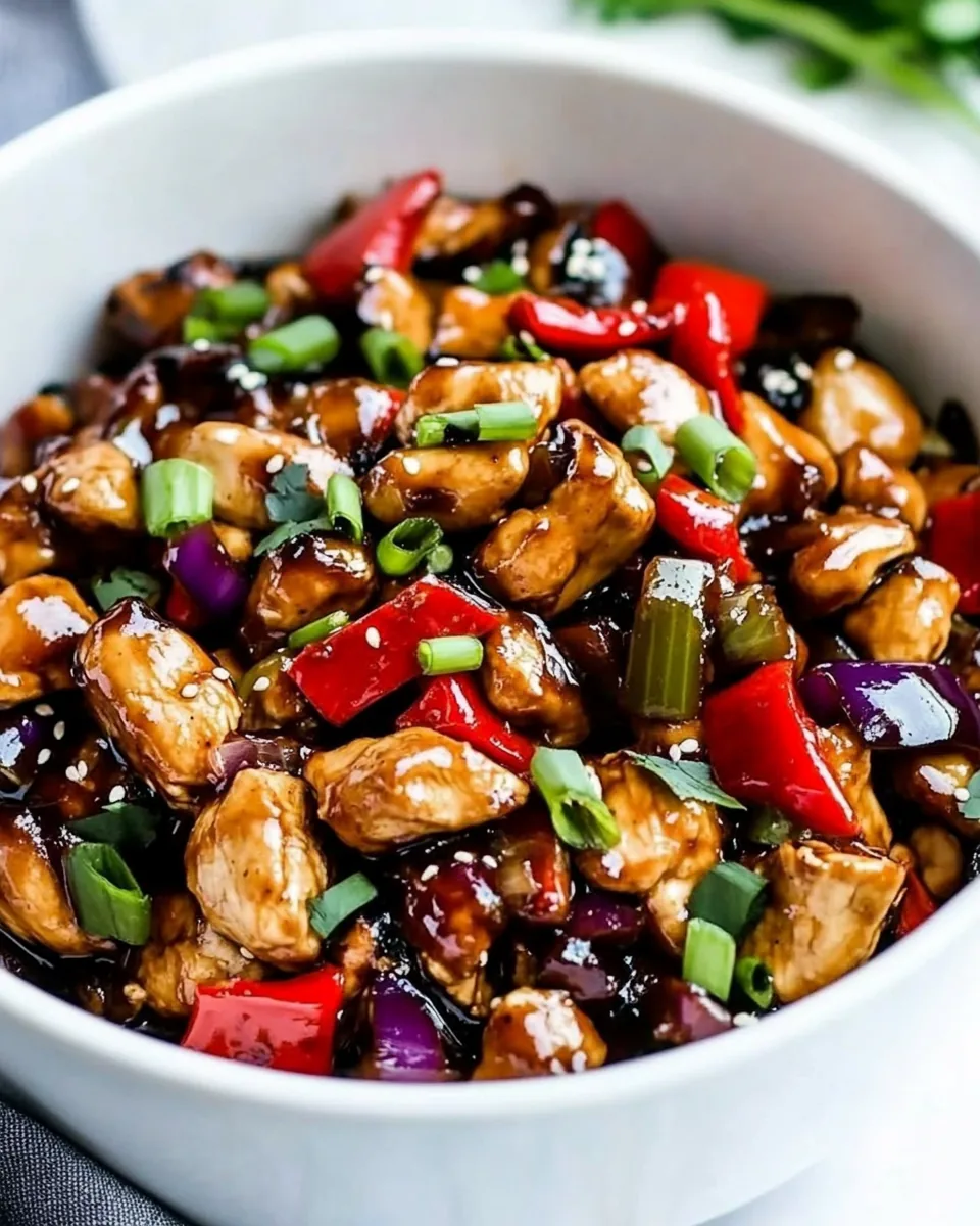 Skinny Slow Cooker Kung Pao Chicken