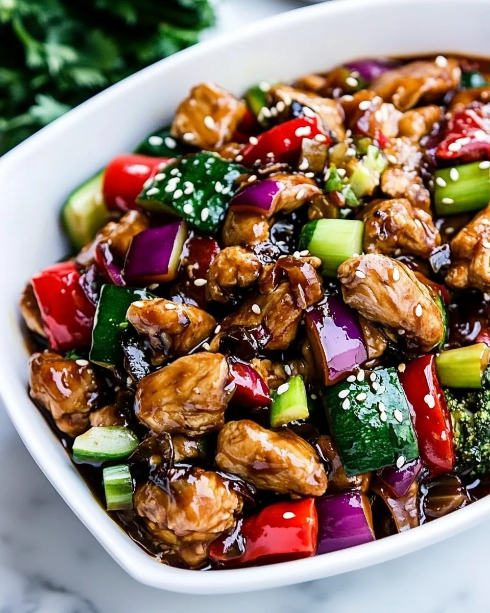 Skinny Slow Cooker Kung Pao Chicken