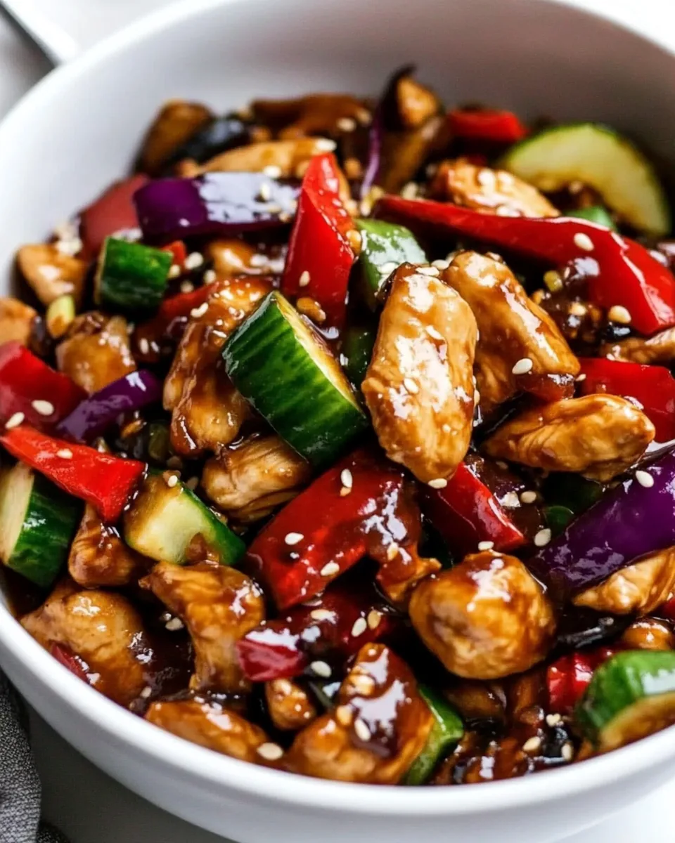Skinny Slow Cooker Kung Pao Chicken