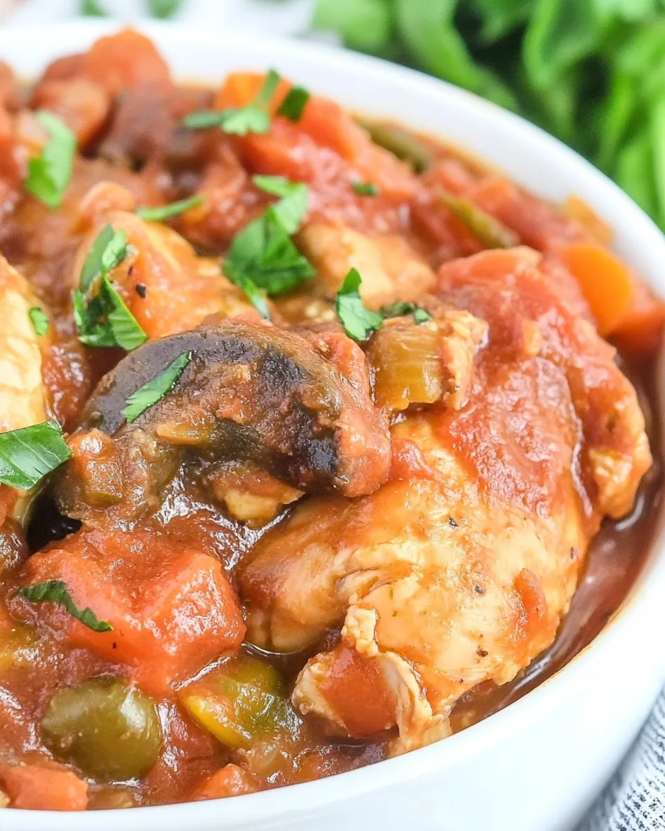 Slow Cooker Chicken Cacciatore