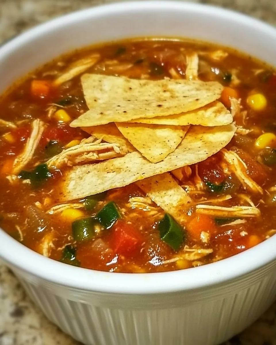 Slow Cooker Chicken Tortilla Soup