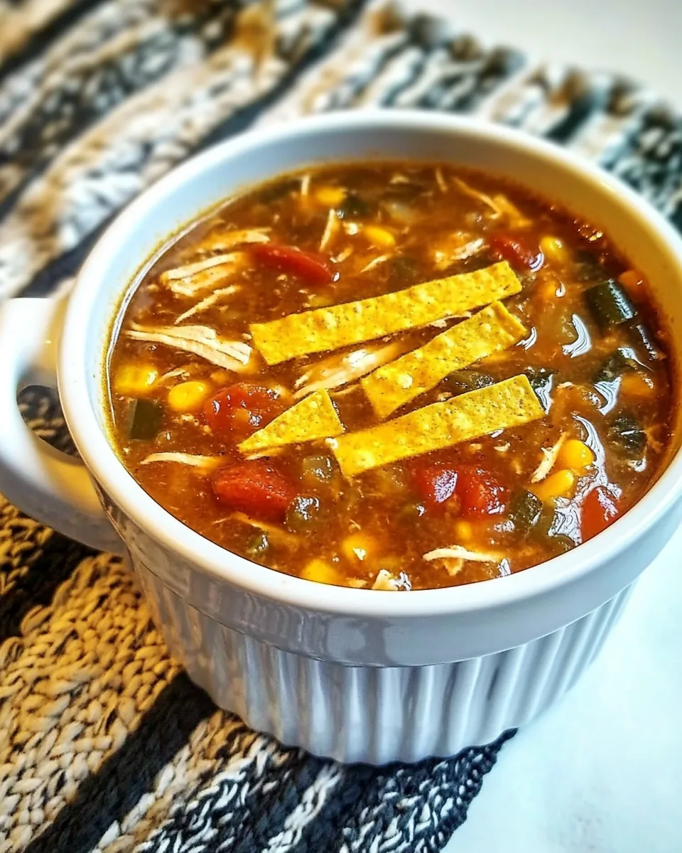 Slow Cooker Chicken Tortilla Soup