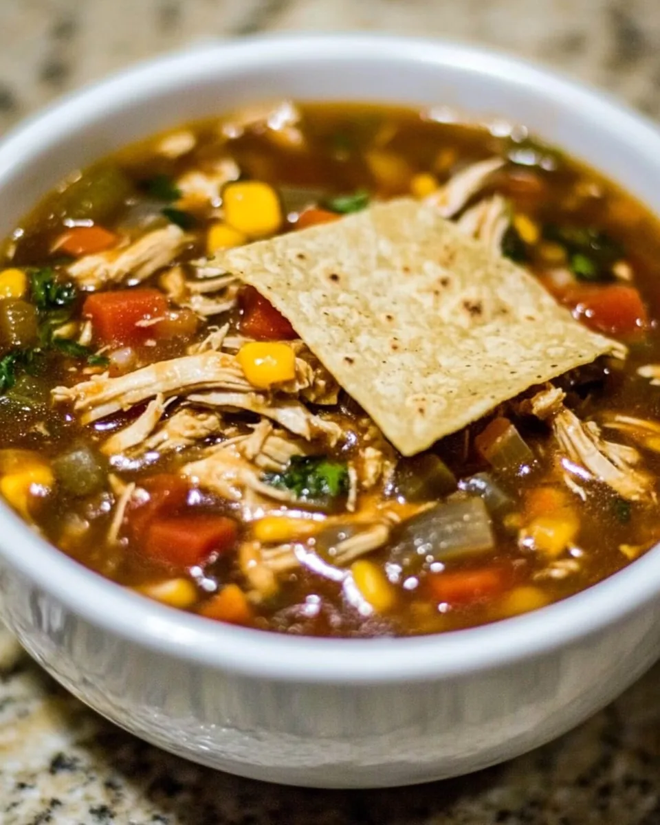 Slow Cooker Chicken Tortilla Soup