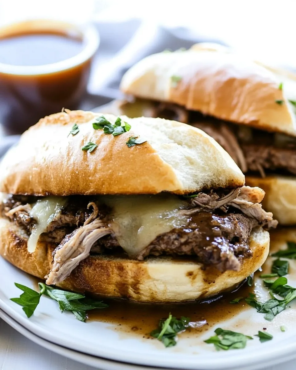 Slow Cooker French Dip Sandwiches