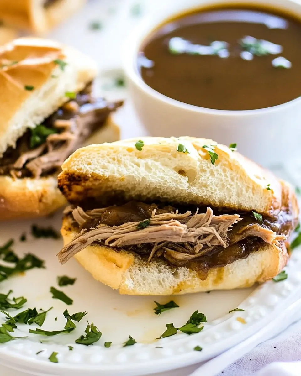 Slow Cooker French Dip Sandwiches