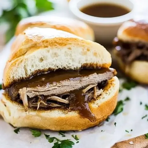 Slow Cooker French Dip Sandwiches