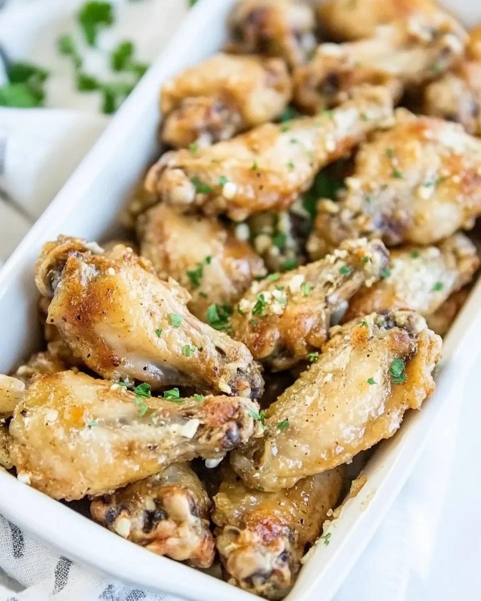 Slow Cooker Garlic Parmesan Wings