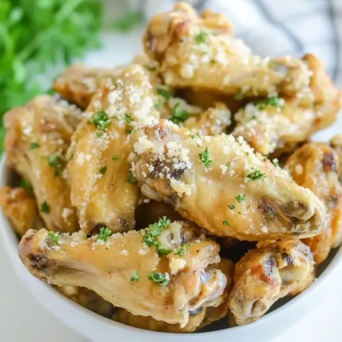 Slow Cooker Garlic Parmesan Wings