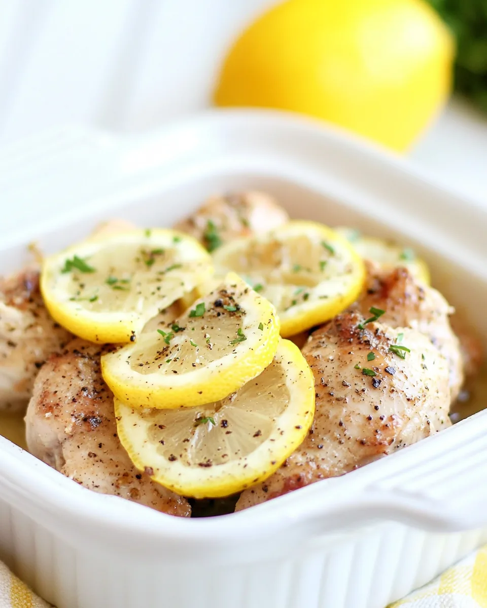 Slow Cooker Lemon Pepper Chicken