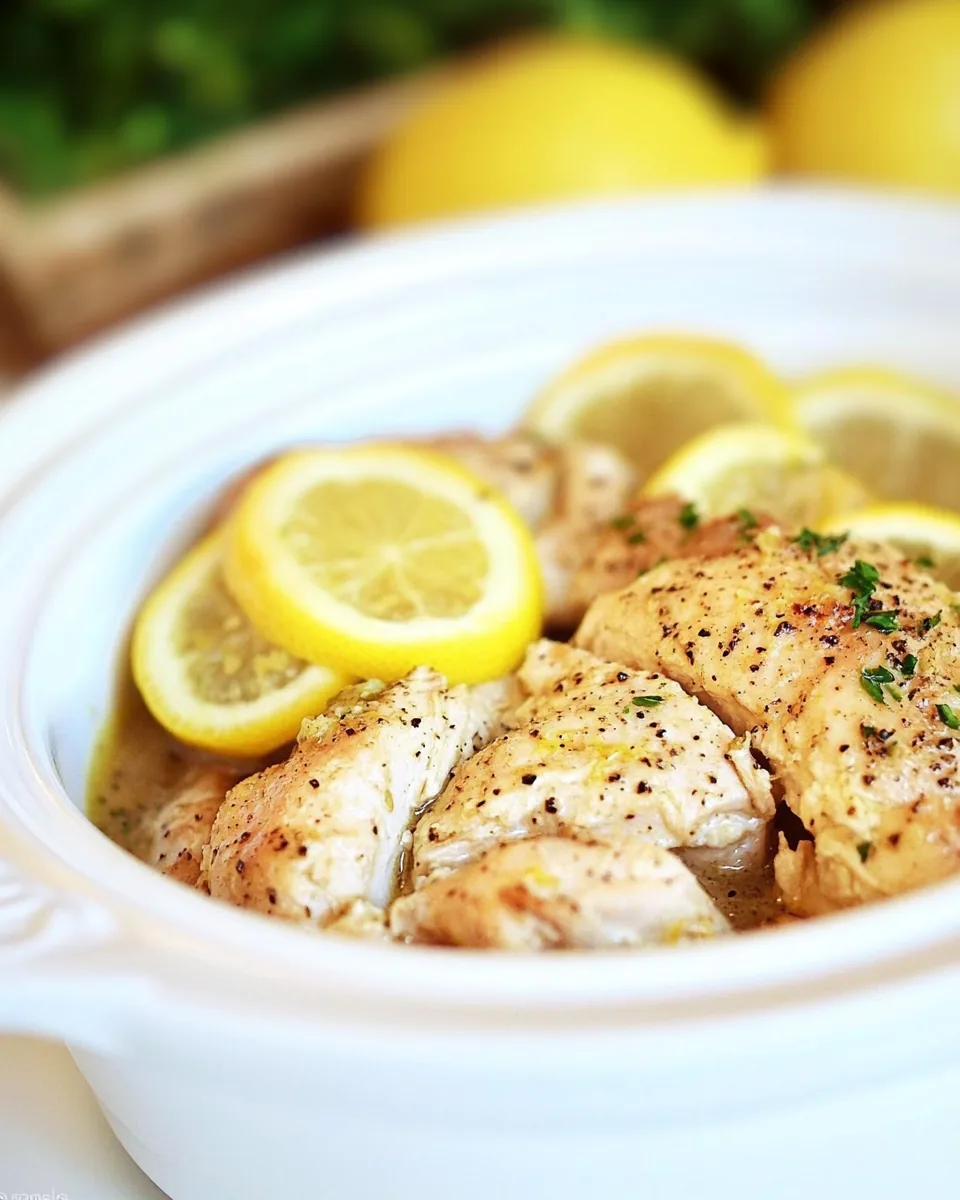 Slow Cooker Lemon Pepper Chicken