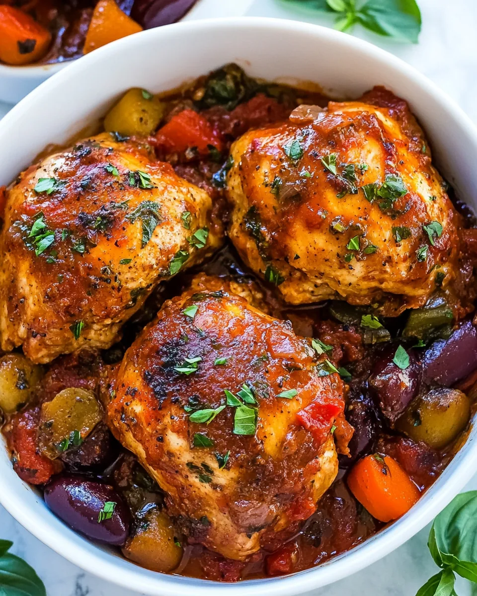 Slow Cooker Mediterranean Chicken