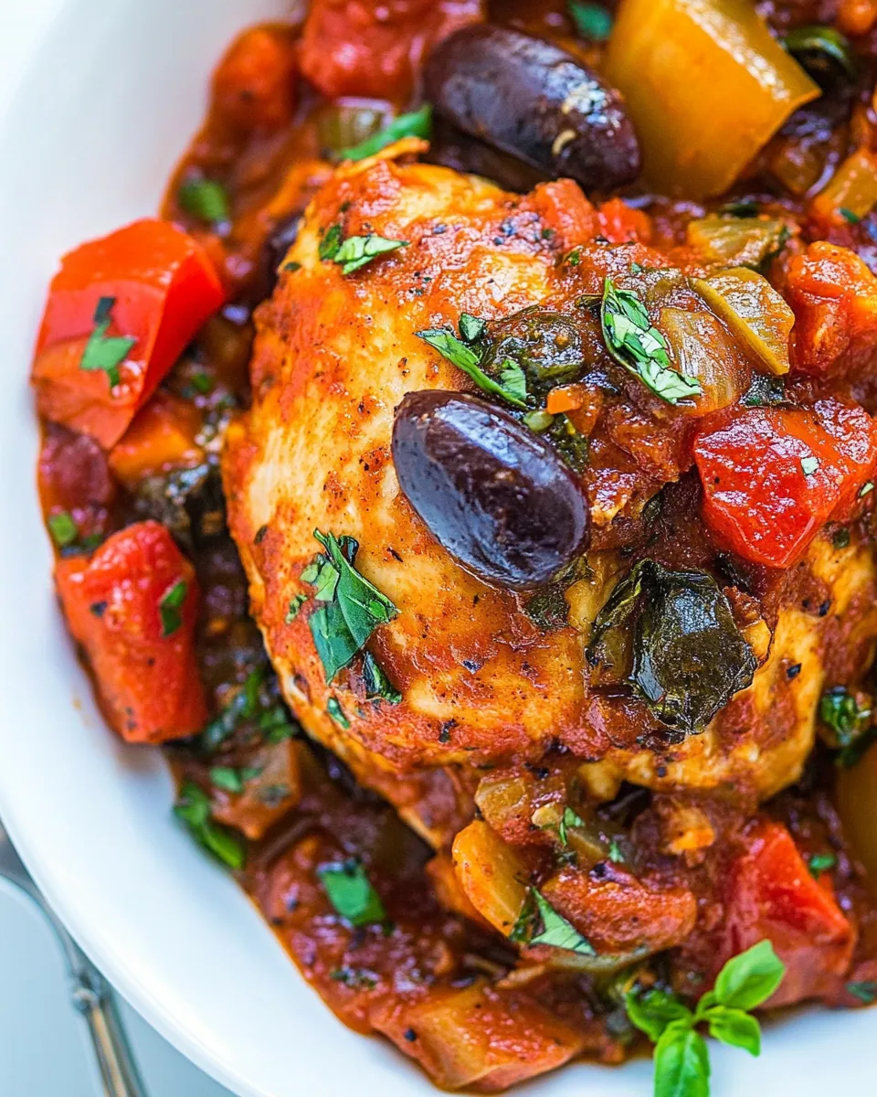 Slow Cooker Mediterranean Chicken