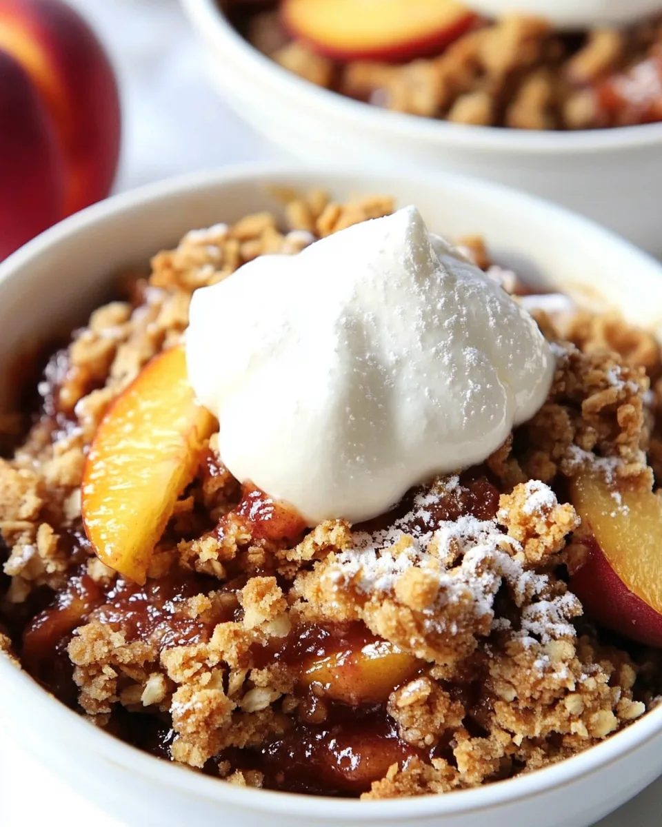 Slow Cooker Peach Crisp