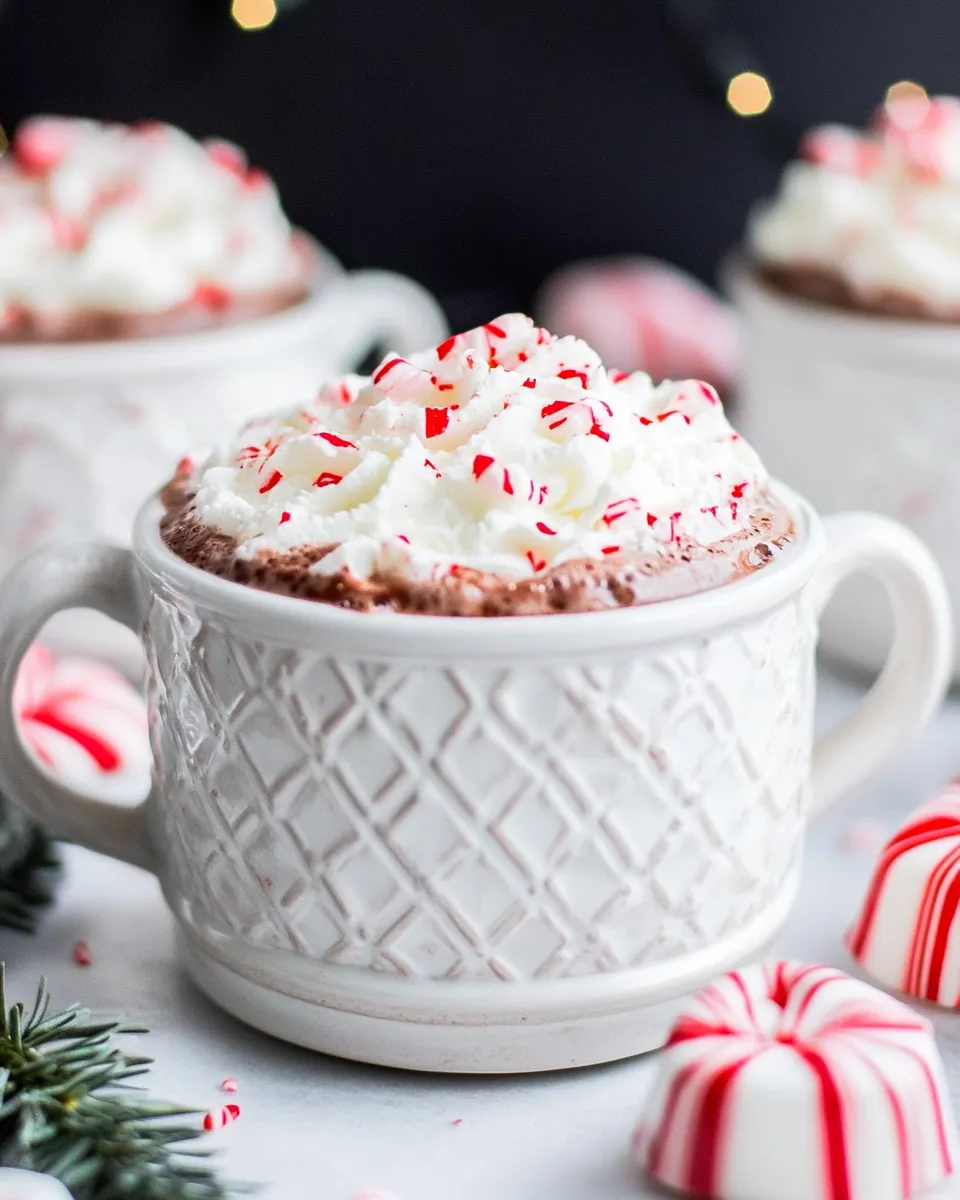 Slow Cooker Peppermint Hot Chocolate