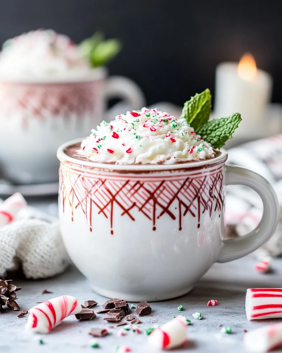 Slow Cooker Peppermint Hot Chocolate