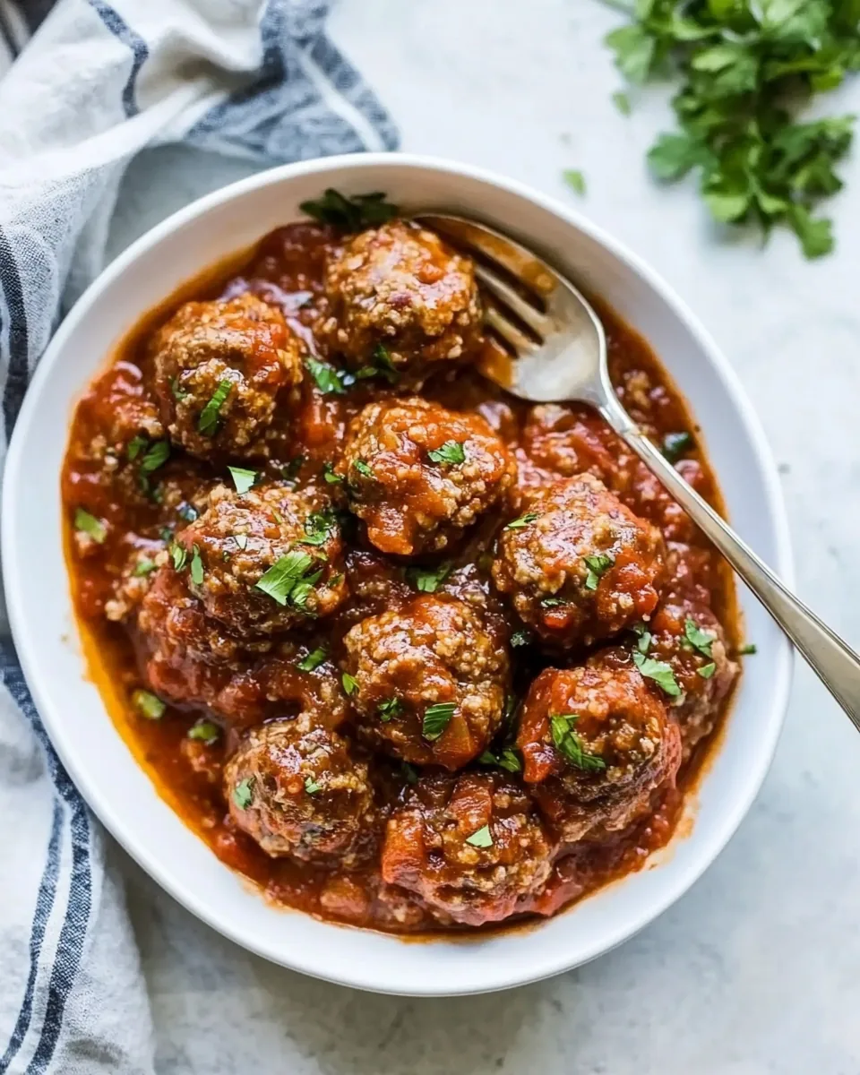 Slow Cooker Porcupine Meatballs