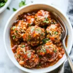 Slow Cooker Porcupine Meatballs