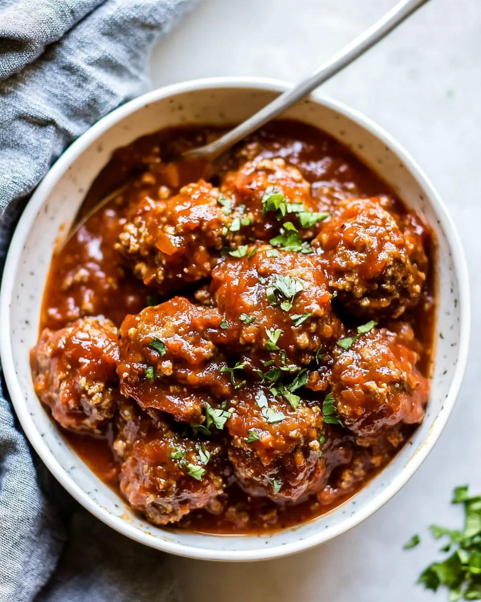 Slow Cooker Porcupine Meatballs