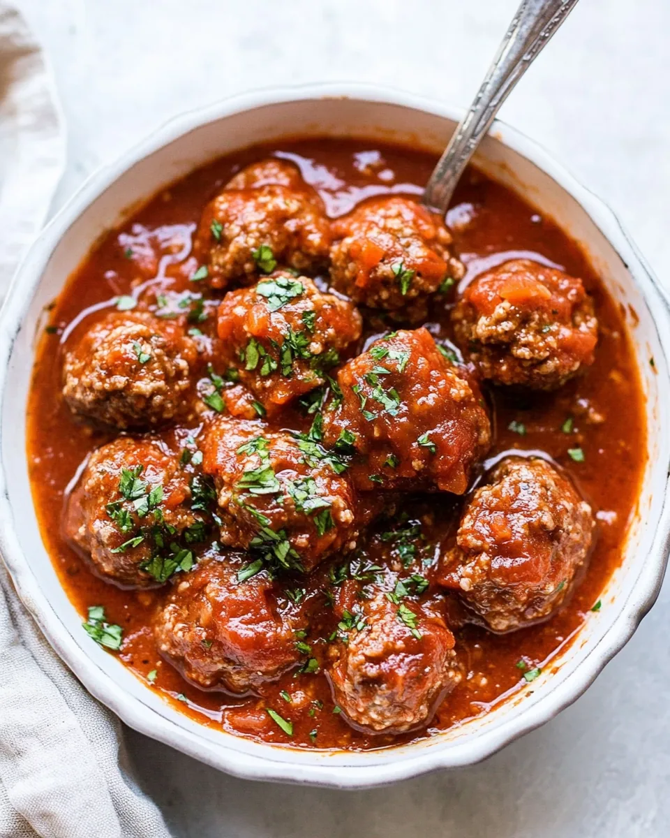 Slow Cooker Porcupine Meatballs