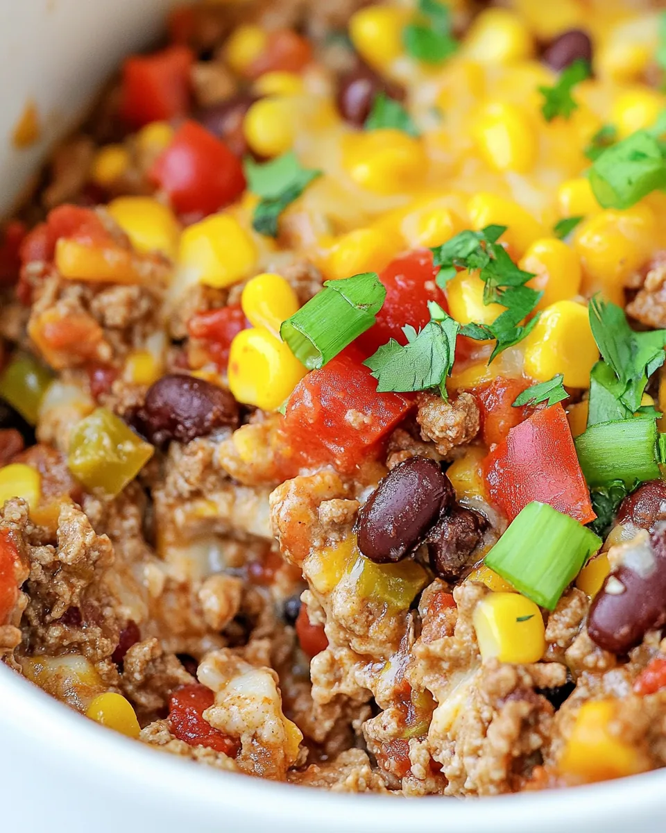 Slow Cooker Taco Casserole